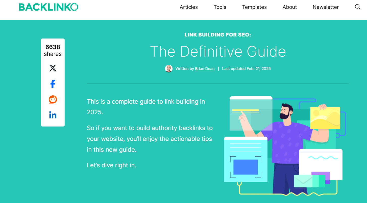 "Link Building For SEO: The Definitive Guide" від Backlinko